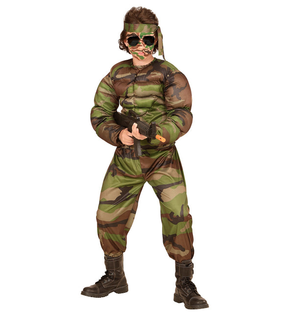 Widmann SRL Soldatenpakken met spieren voor kids