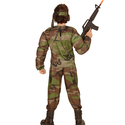 Widmann SRL Soldatenpakken met spieren voor kids