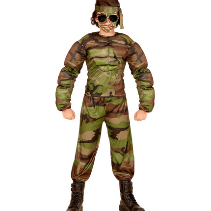 Widmann SRL Soldatenpakken met spieren voor kids