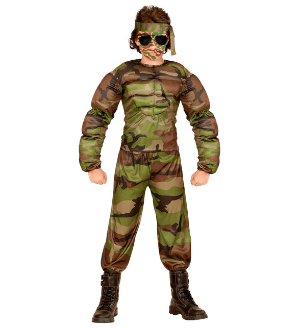 Widmann SRL Soldatenpakken met spieren voor kids