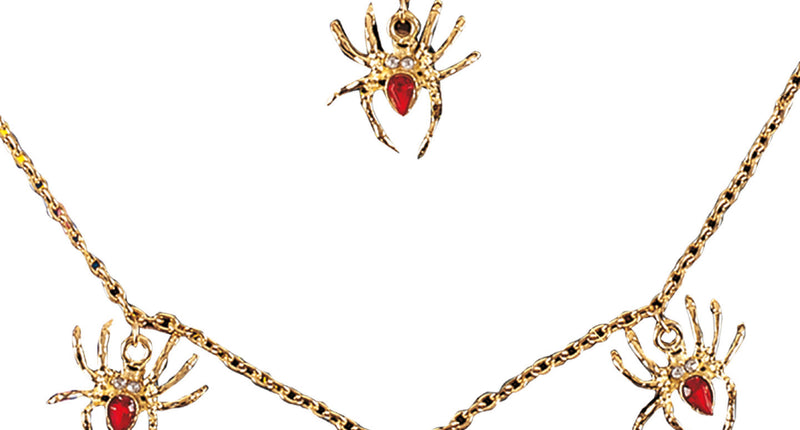 Widmann SRL Spinnen ketting met oorbel