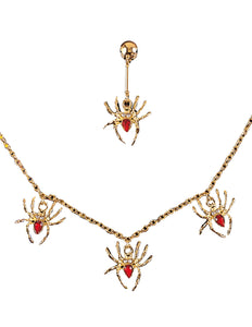 Widmann SRL Spinnen ketting met oorbel