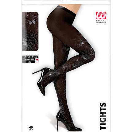 Widmann SRL Spinnen panty met glitters