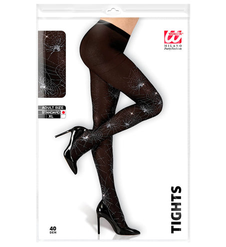 Widmann SRL Spinnen panty met glitters