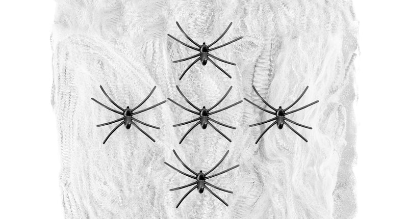 Widmann SRL Spinnenweb 100 gram met 5 spinnen