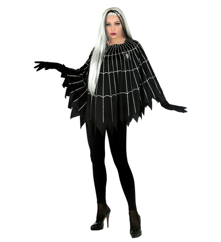 Widmann SRL Spinnenweb poncho volwassenen