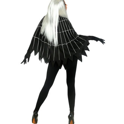 Widmann SRL Spinnenweb poncho volwassenen