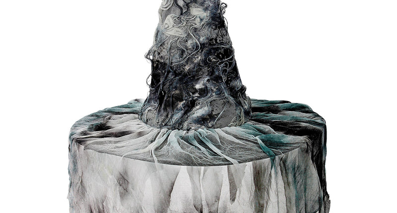 Widmann SRL Spookachtige heksenhoed met enge slierten