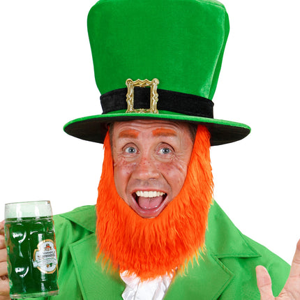Widmann SRL St. Patricks day hoge groene hoed met baard