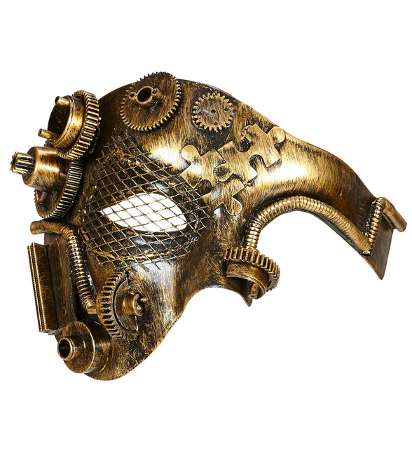 Widmann SRL Steampunk masker bruin goud
