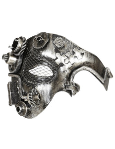 Widmann SRL Steampunk masker zilver