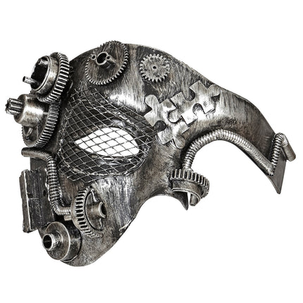 Widmann SRL Steampunk masker zilver