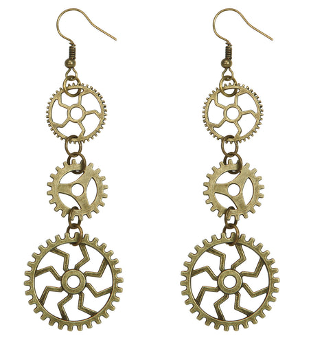 Widmann SRL Steampunk oorbellen tandwielen