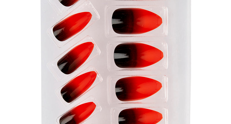 Widmann SRL Stiletto nagels rood zwart