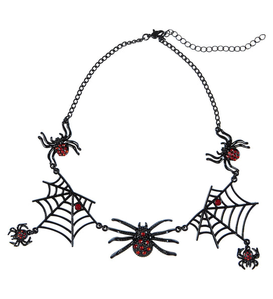Widmann SRL Strass ketting heks met spinnen