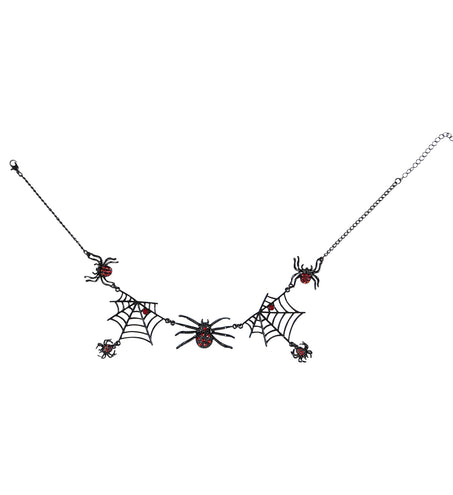 Widmann SRL Strass ketting heks met spinnen