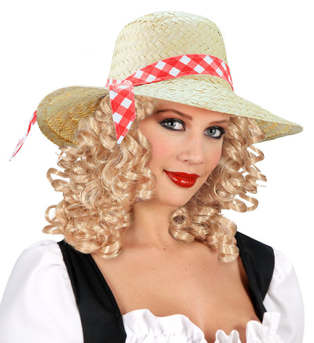 Widmann SRL Strohoed boerendochter rode band