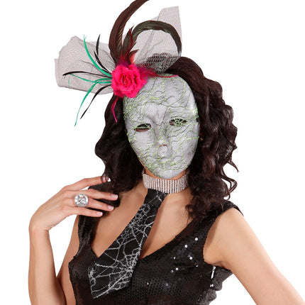 Widmann SRL Stropdas spinnenweb print 27cm