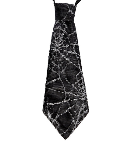 Widmann SRL Stropdas spinnenweb print 27cm