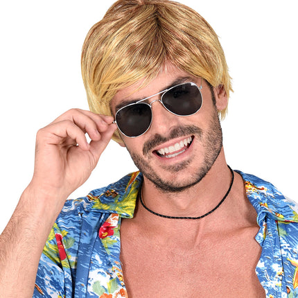 Widmann SRL Surfer pruik blond tropical danny