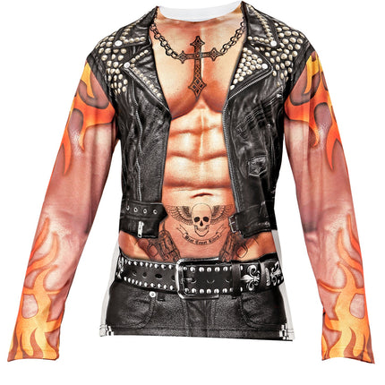 Widmann SRL T-Shirt Lange Mouwen Rocker/Biker Man M/L