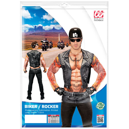 Widmann SRL T-Shirt Lange Mouwen Rocker/Biker Man M/L