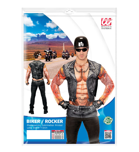 Widmann SRL T-Shirt Lange Mouwen Rocker/Biker Man M/L