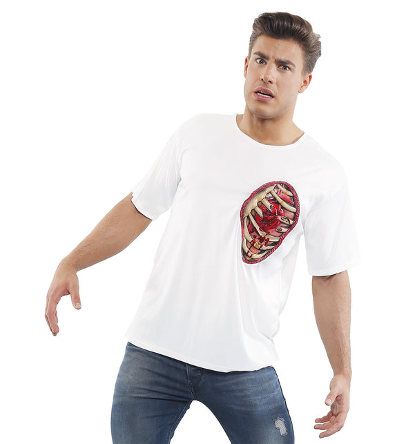 Widmann SRL T- shirt met open wond ribbenkast