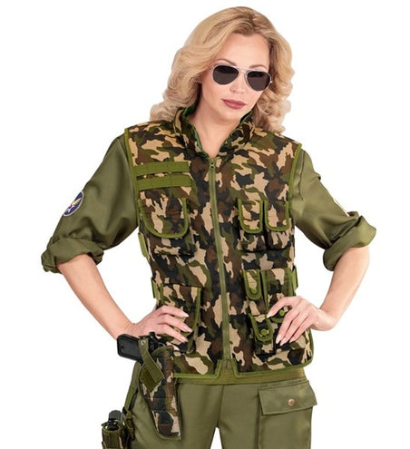 Widmann SRL Tactisch holster camouflage kostuum Zoë