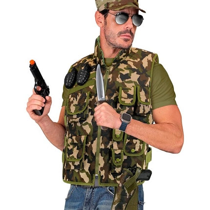 Widmann SRL Tactisch holster camouflage kostuum Zoë