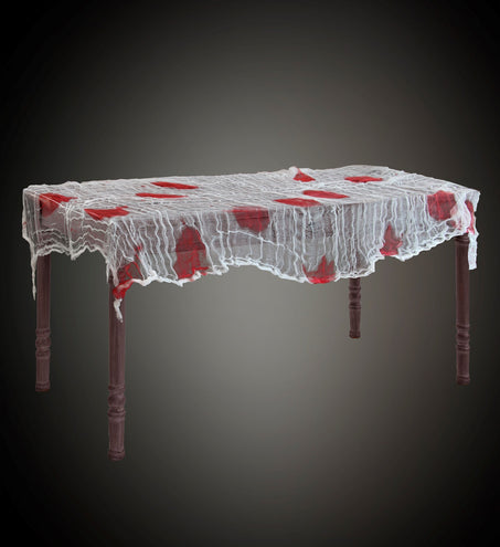 Widmann SRL Tafelkleed van gaas met bloed 180x80cm