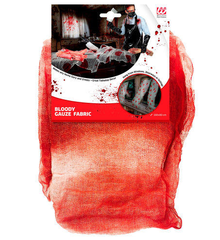 Widmann SRL Tafelkleed van gaas met bloed 180x80cm