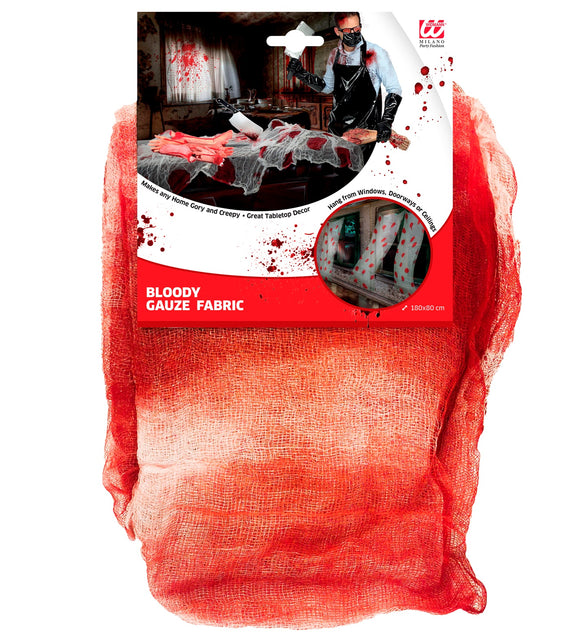 Widmann SRL Tafelkleed van gaas met bloed 180x80cm