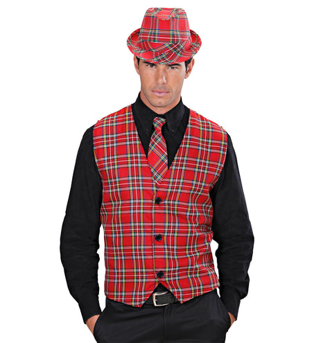 Widmann SRL Tartan Print Stropdas Rood