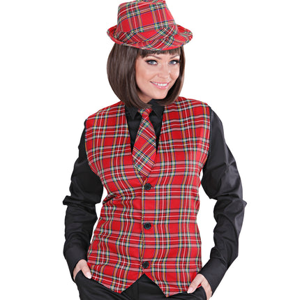 Widmann SRL Tartan Print Stropdas Rood