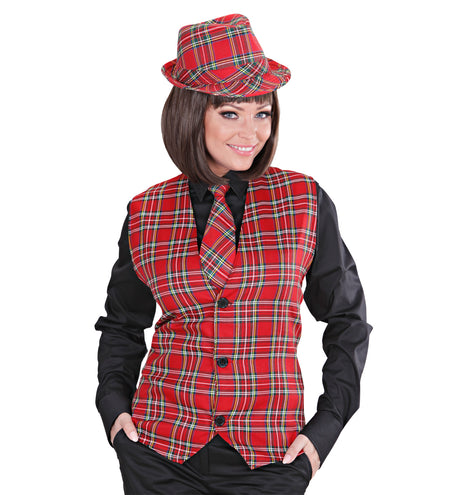 Widmann SRL Tartan Print Stropdas Rood