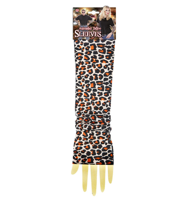 Widmann SRL Tattoo mouwen sleeve luipaard print