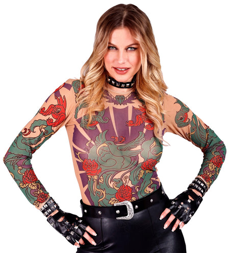 Widmann SRL Tattoo Shirt Engelenvleugel Vrouw