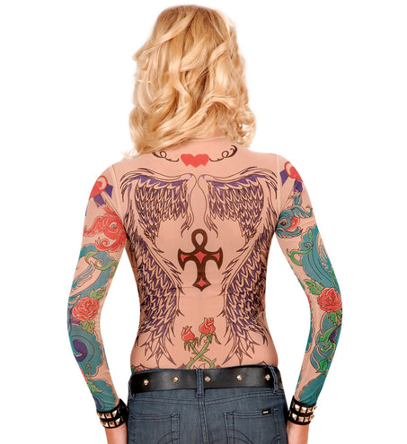 Widmann SRL Tattoo Shirt Engelenvleugel Vrouw