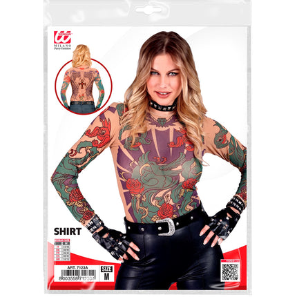 Widmann SRL Tattoo Shirt Engelenvleugel Vrouw