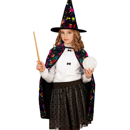 Widmann SRL Ti-Ta-Tovenaars cape met gekleurde sterren Kind