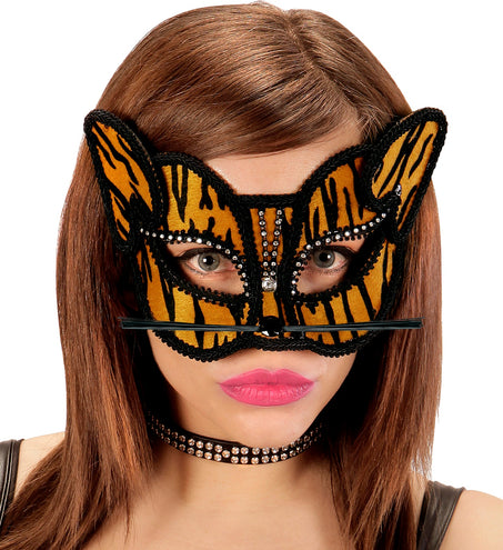 Widmann SRL Tijgermasker met steentjes