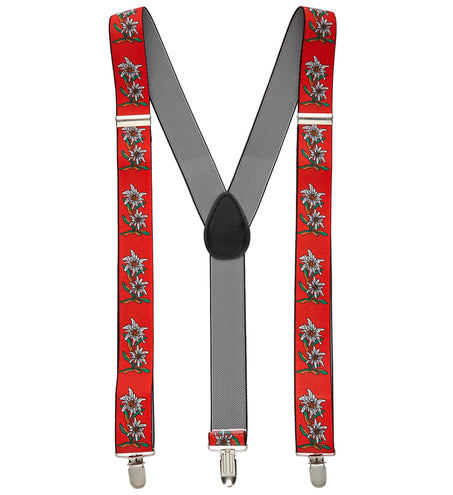 Widmann SRL Tiroler Edelweiss bretels oktoberfeest rood