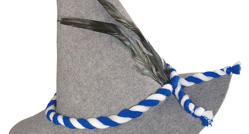 Widmann SRL Tiroler hoed Oktoberfest grijs met veer