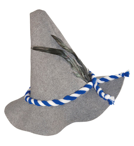 Widmann SRL Tiroler hoed Oktoberfest grijs met veer