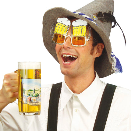 Widmann SRL Tiroler hoed Oktoberfest grijs met veer