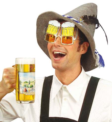 Widmann SRL Tiroler hoed Oktoberfest grijs met veer