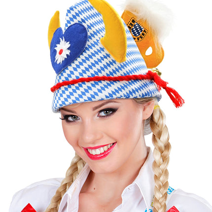 Widmann SRL Tiroler oktoberfest hoed blau weiss