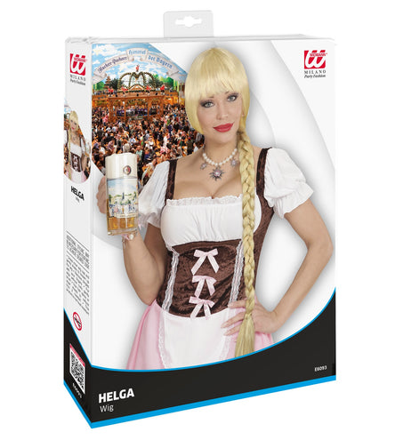 Widmann SRL Tiroler pruik met lange vlecht blond