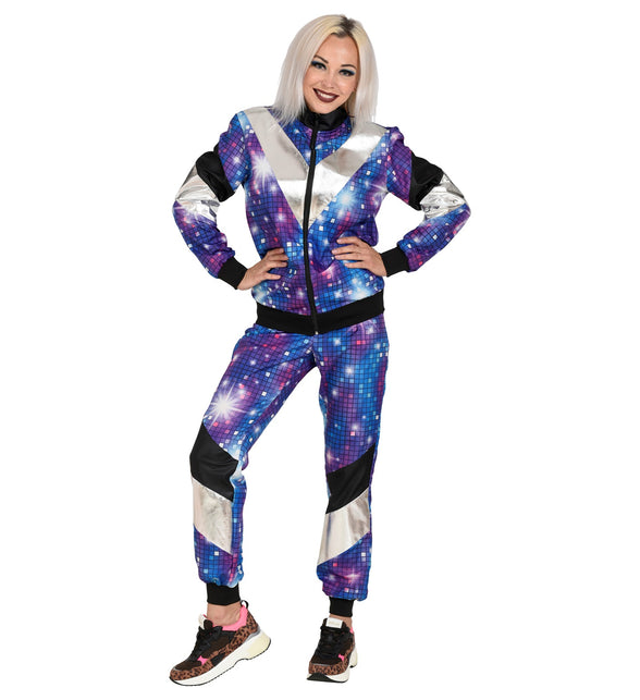 Widmann SRL Trainingspak disco blauw jaren 80